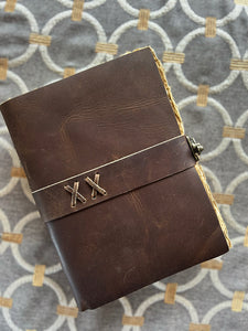 Jenedy's Favorite Journal - Leather cover with handmade paper